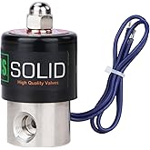 U.S. Solid 1/4" Stainless Steel Electric Solenoid Valve 12VDC Normally Closed VITON