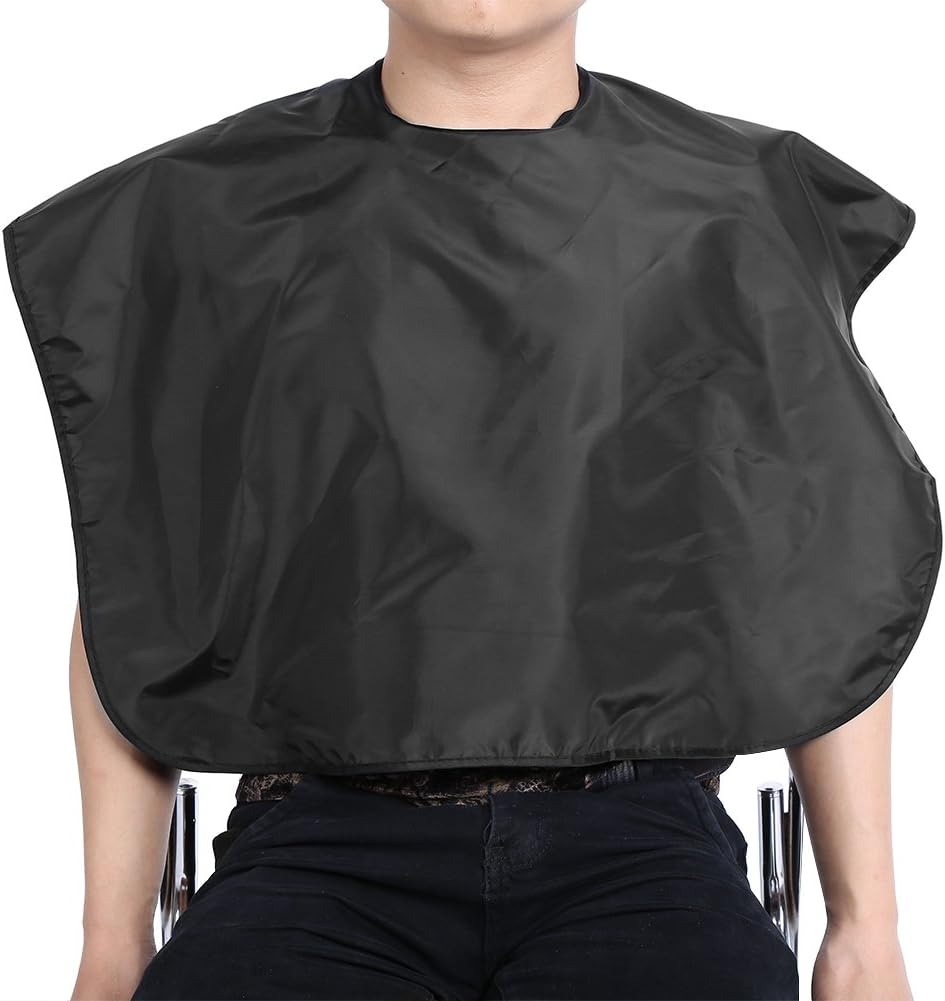 FILFEEL Stylish Black Hairdressing Cape for Barbers and Stylists for Hair Cuts and Color Treatments in Salons Cloth Barber Gown Apron(12-Black)