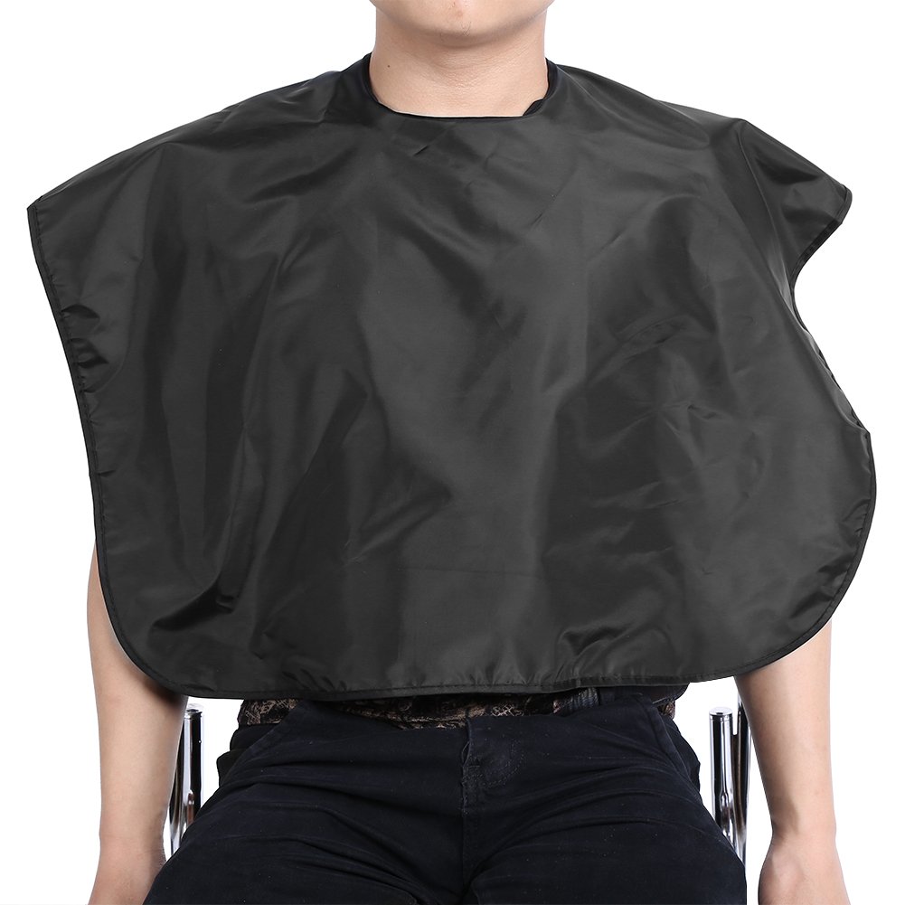 FILFEEL Stylish Black Hairdressing Cape for Barbers and Stylists for Hair Cuts and Color Treatments in Salons Cloth Barber Gown Apron(12-Black)
