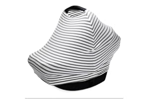 Parker Baby 4 in 1 Car Seat Cover for Girls and Boys - Stretchy Carseat Canopy Nursing Cover Grocery Cart Cover Infinity Scar