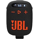 JBL Wind 3 FM Bluetooth Handlebar Speaker (Black/Orange)