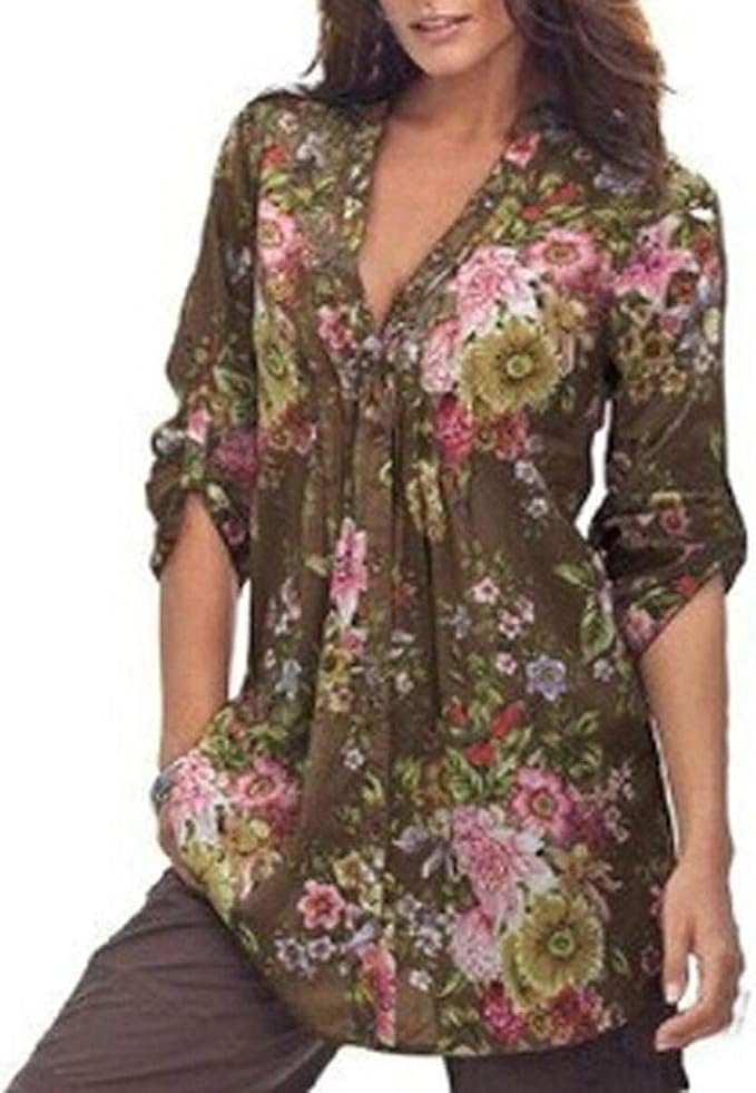 Camicetta Floreale Ricamata Donna – Tradizionale Cinese A Maniche Lunghe, Perfetta Per Matrimoni E Occasioni Eleganti – Taglie Forti