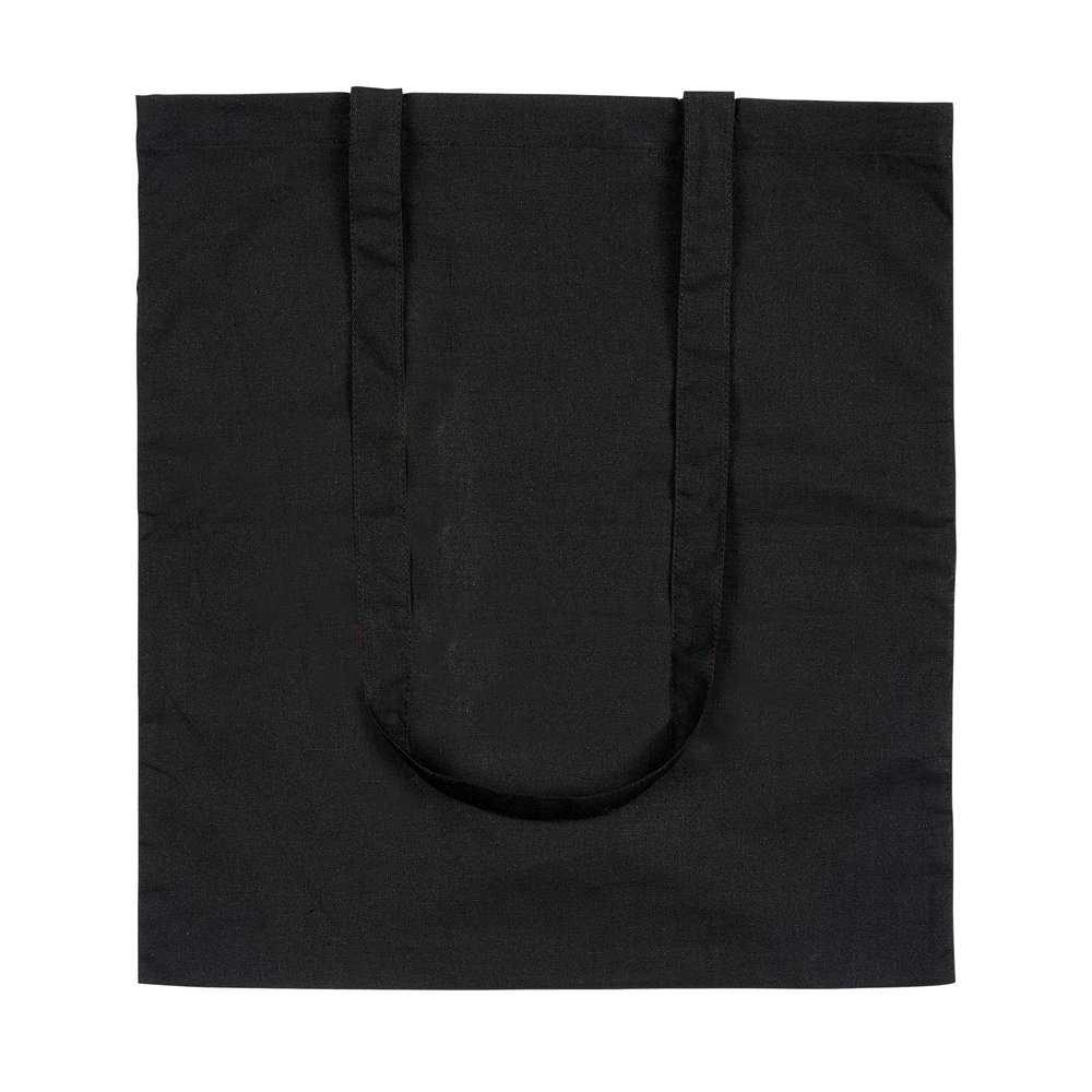 eBuyGB Pack of 10 Cotton Shopping Canvas and Beach Tote Bag 42 cm, Black