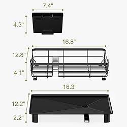 GSlife Dish Drying Rack with Drainboard