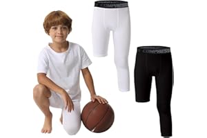 OEBLD Single Leg 3/4 Compression Tights, Unisex Sports Compression Pants, Basketball Leg Sleeves