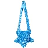 Verdusa Women's Y2K Star Fur Purse Fuzzy Crossbody Tote Bags Furry Shoulder Bag Purse Handbag | Fuzzy, Furry, Purse