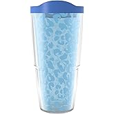 Tervis Leopard Collection Made in USA Double Walled Insulated Tumbler Travel Cup Keeps Drinks Cold & Hot, 24oz - Classic, Sky