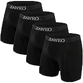 ZAWEO Men's pure Cotton Underwear, Comfortable and Soft, Moisture Wicking After Exercise, Keeping Refreshing, 4-piece Set