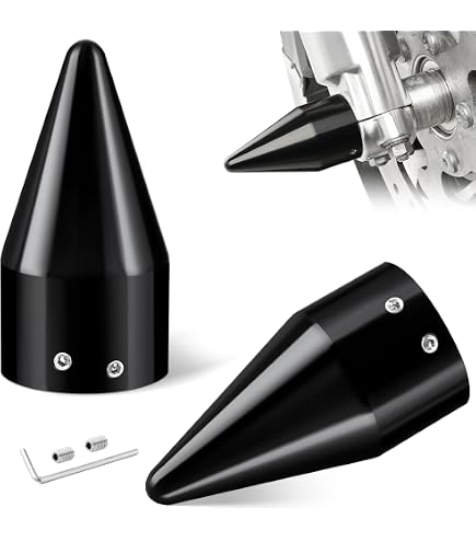 NS Pair CNC Chrome Front Axle Nut Cover Bolt Cap for Harley Davidson