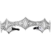 DDazzling Medieval Metal Crown Headband, Non-Slip Decorative Hairband for Halloween Cosplay, Wedding, Theater