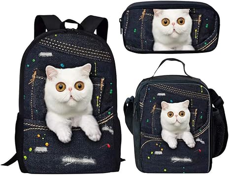 white cat backpack