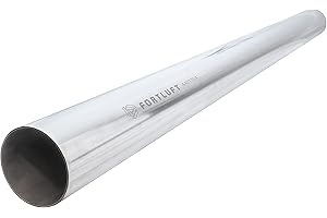 FORTLUFT Universal Mandrel Exhaust Bend Pipe & Elbow Stainless Steel (Straight Pipe, 2.50''/63.5mm)