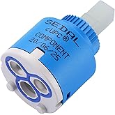 Diameter 35mm Ceramic Faucet Cartridge, WOWOW Cartridge Replacement for Single Handle Kitchen Bathroom Faucet Part, CUPC Certified Ceramic Faucet Valve