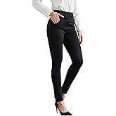 heipeiwa Women's Dress Pants Skinny High Waist Pull on Pants with Pockets Comfort Stretch Slim Fit Work Pants