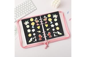8 Pages Pin Display Book Enamel Pin Collection Holder Trading Book with 8 Page Display Boards A5 Brooch Pin Storage Organizer