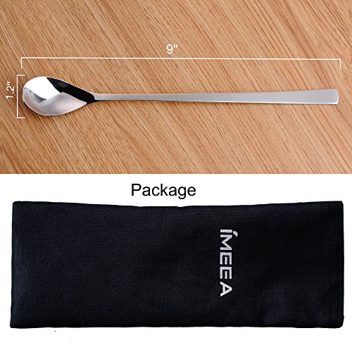 image for IMEEA 9 inch Mixing Stirring Spoon for Iced Tea Coffee Ice Cream Cockt