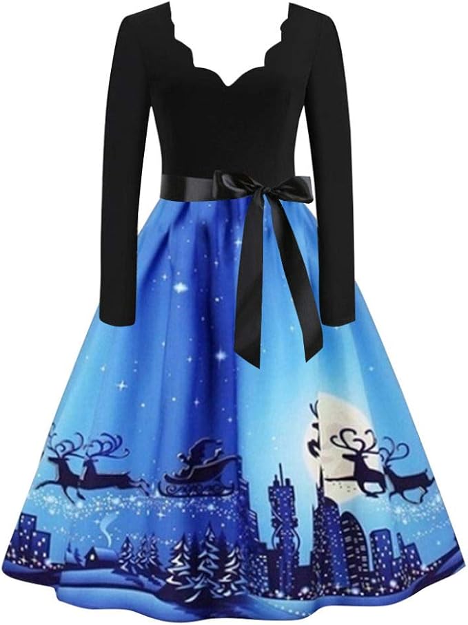 Weihnachten Party Kleider Damen,Mrs Santa Claus Sexy Kleid Adult