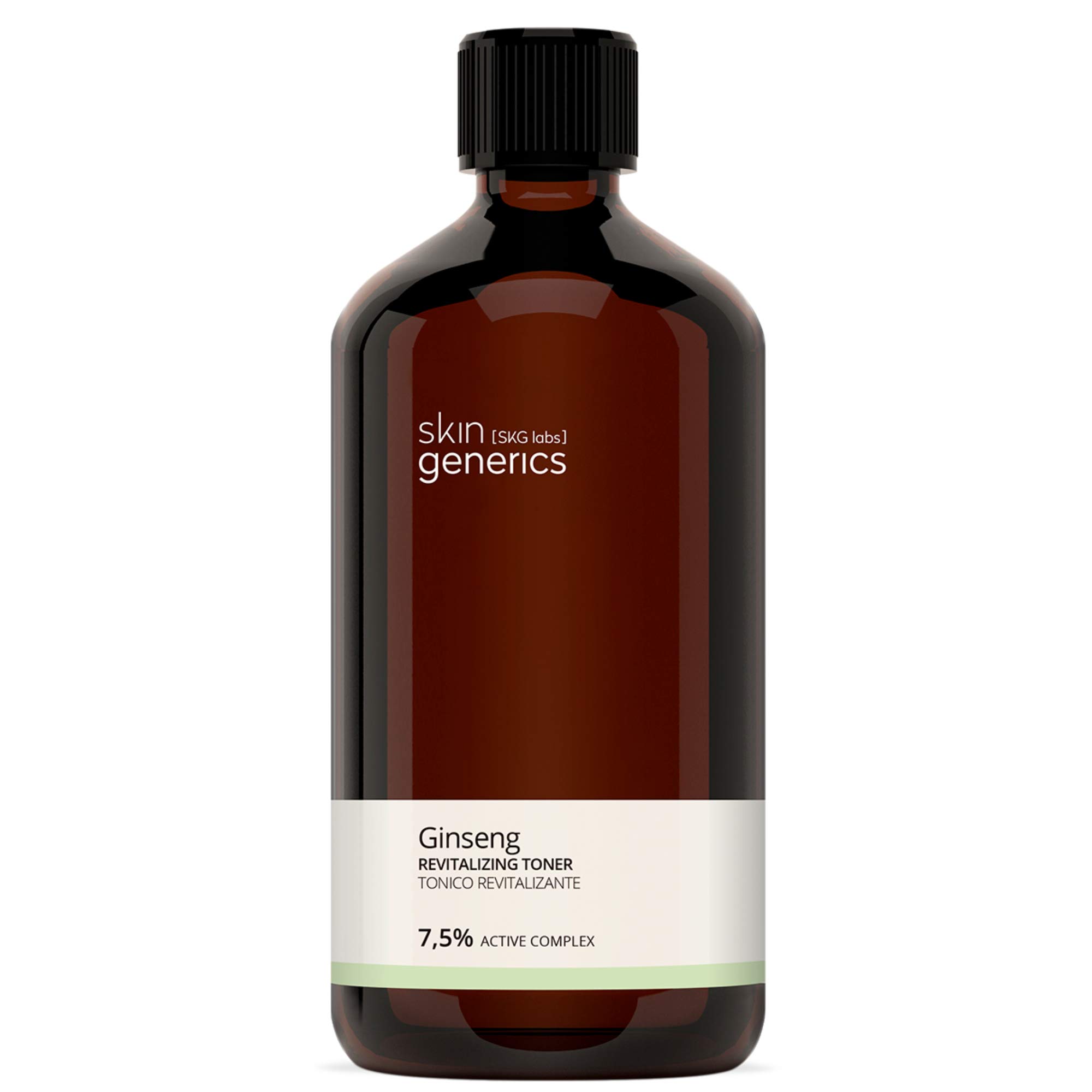 Skin Generics | Revitalising Facial Tonic | 250ml | Ginseng Extract 7,5% Active Complex | Mixed Facial Tonic | Moisturising and Balancing | Paraben and Paraffin Free | 100% Vegan