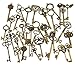 XONOR 36Pcs Extra Large Antique Bronze Finish Skeleton Keys Rustic Key for Wedding Decoration Favor, Necklace Pendants, Jewelry Making