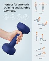 SONGMICS Set of 2 Dumbbells 2.5 kg Neoprene Coated Hex Pair Blue SYL65BU view 4