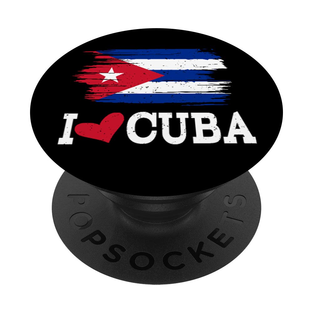 Cuban Flag Cuba T-Shirt Miami Spanish Cuban PopSockets Swappable PopGrip