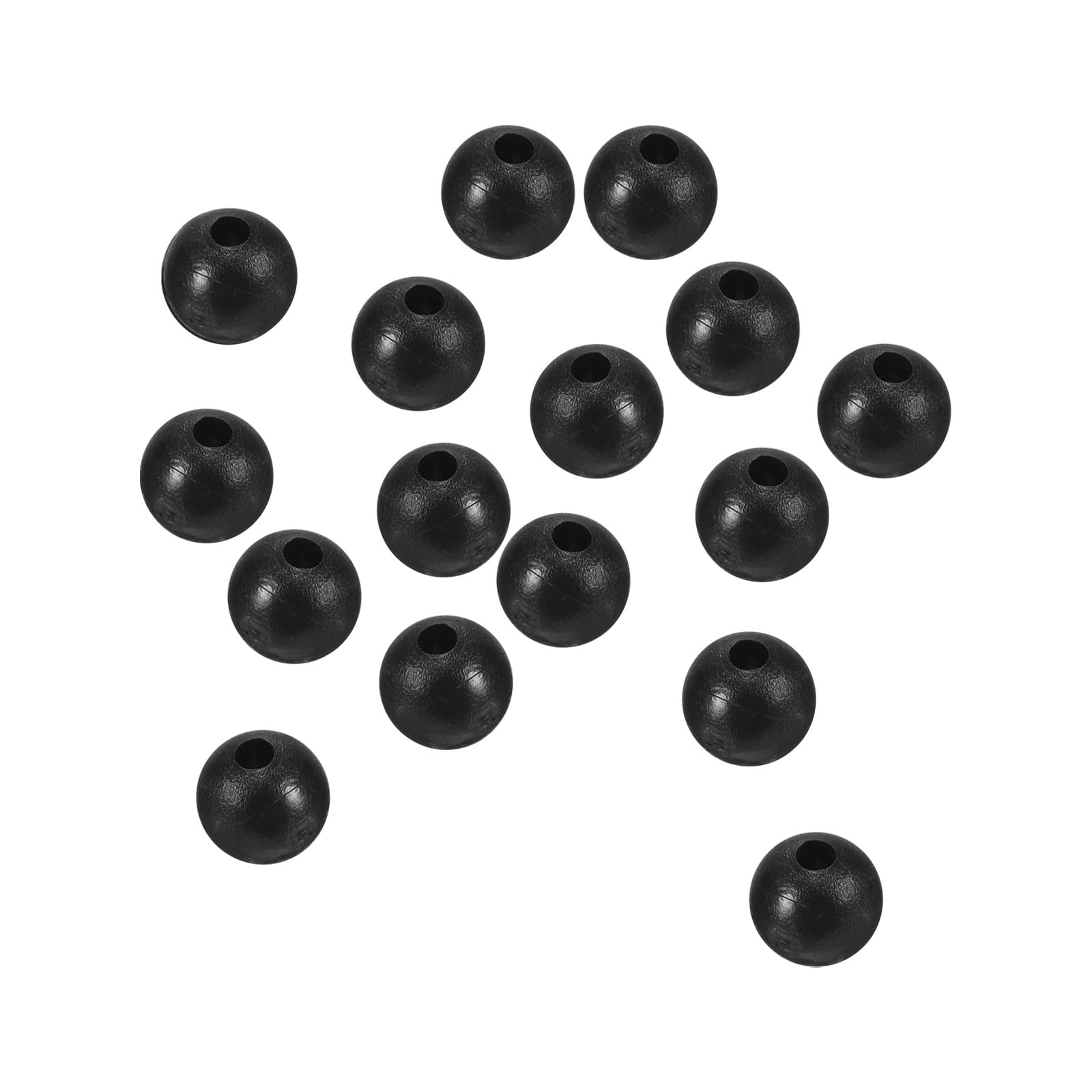 PATIKIL 5mm Fishing Beads, 200 Pieces Soft Plastic Fishing Bait Eggs Rig Bead Tackle Tool Round, Black