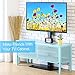 FITUEYES Floor TV Stand with Wooden Base