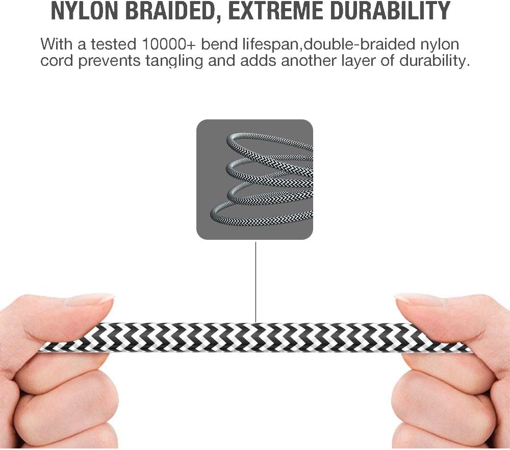 3.5mm Stereo Audio Cable Extension Male to Male Nylon Braided 10ft/3m Zerist Tangle-Free AUX Cable for Headphones, iPods, iPhones, iPads, Home/Car Stereos and More (Black): Home Audio & Theater