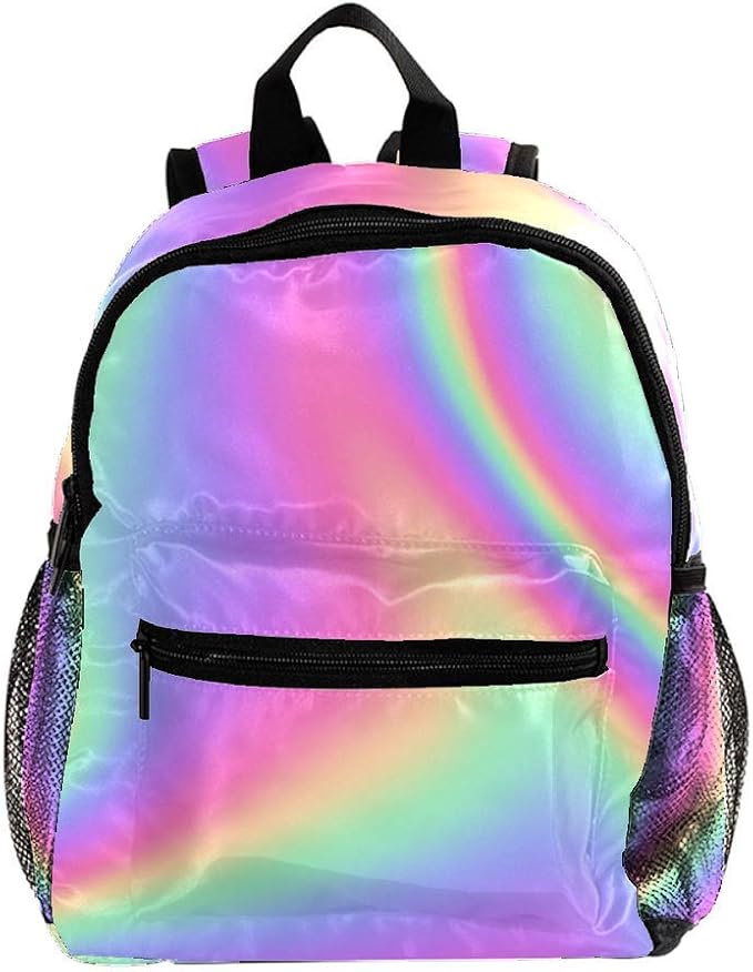 School Backpack Rainbow Gradient Backpack for Kids Toddler Boys/Girls 3