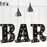 Black Bar Sign, Marquee Light Up Letters LED