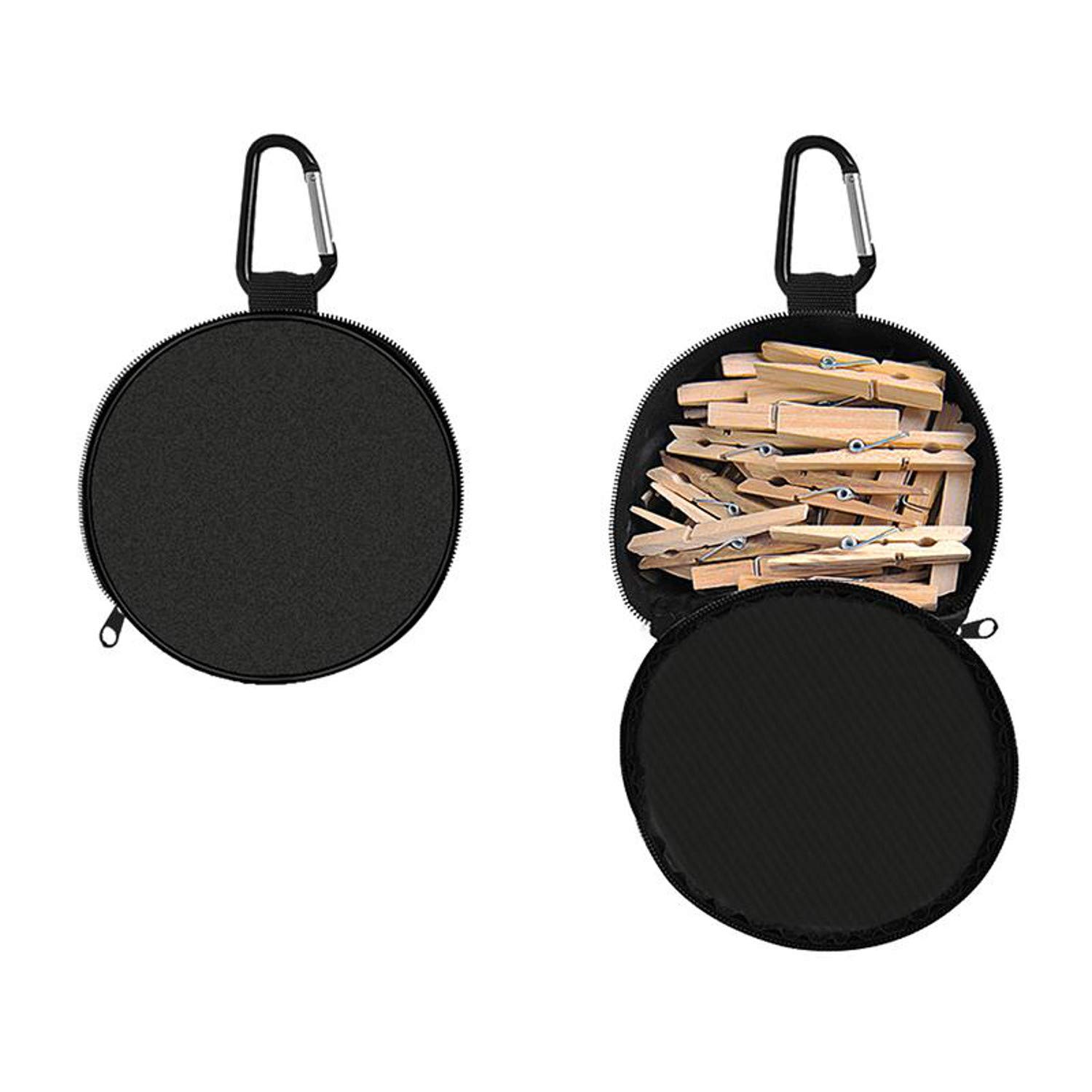 ProPlus 360817 Clothes Peg Bag with Carabiner Hook and Zip Height 170 mm Diameter 140 mm (Without Clothespins)