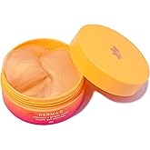 Derma E Vitamin C Bright Eyes Hydro Gel Under Eye Patches for Dark Circles (60 Ct, 30 Pairs) Allantoin, Caffeine & Vitamin B3, Eye Patches for Fine Lines, Wrinkles, Dark Circles & Puffy Eyes
