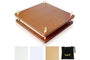 Suziko Flower Press-Flower Press Kit 10x10 inches with Storage Bag,Large Wooden Flower Press Kit - DIY Arts and Craft Kit 6 -Layers, Wood Flower Pressing Kit for Adults -Arts and Crafts