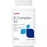 GNC B-Complex 50, Cellular Energy, 180 Capsules, 180 Servings | Supports Metabolism, Cellular Energy Production and Cognitive, Immune, Nervous System, Hair, Skin and Nail Health
