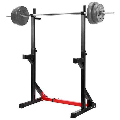 Ollieroo Multi-Function Barbell Rack Dip Stand Height Adjustable