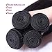Perstar 8A Grade Brazilian Virgin Hair Straight Remy Hair 4 Bundles Remy Human Hair Weaves Natural Black (16 18 20 22, Natural Color)