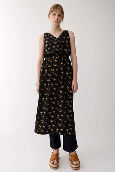 Amazon マウジー Moussy ワンピース Dot Flower Dress レディース 柄ブラック 2 ワンピース チュニック 通販