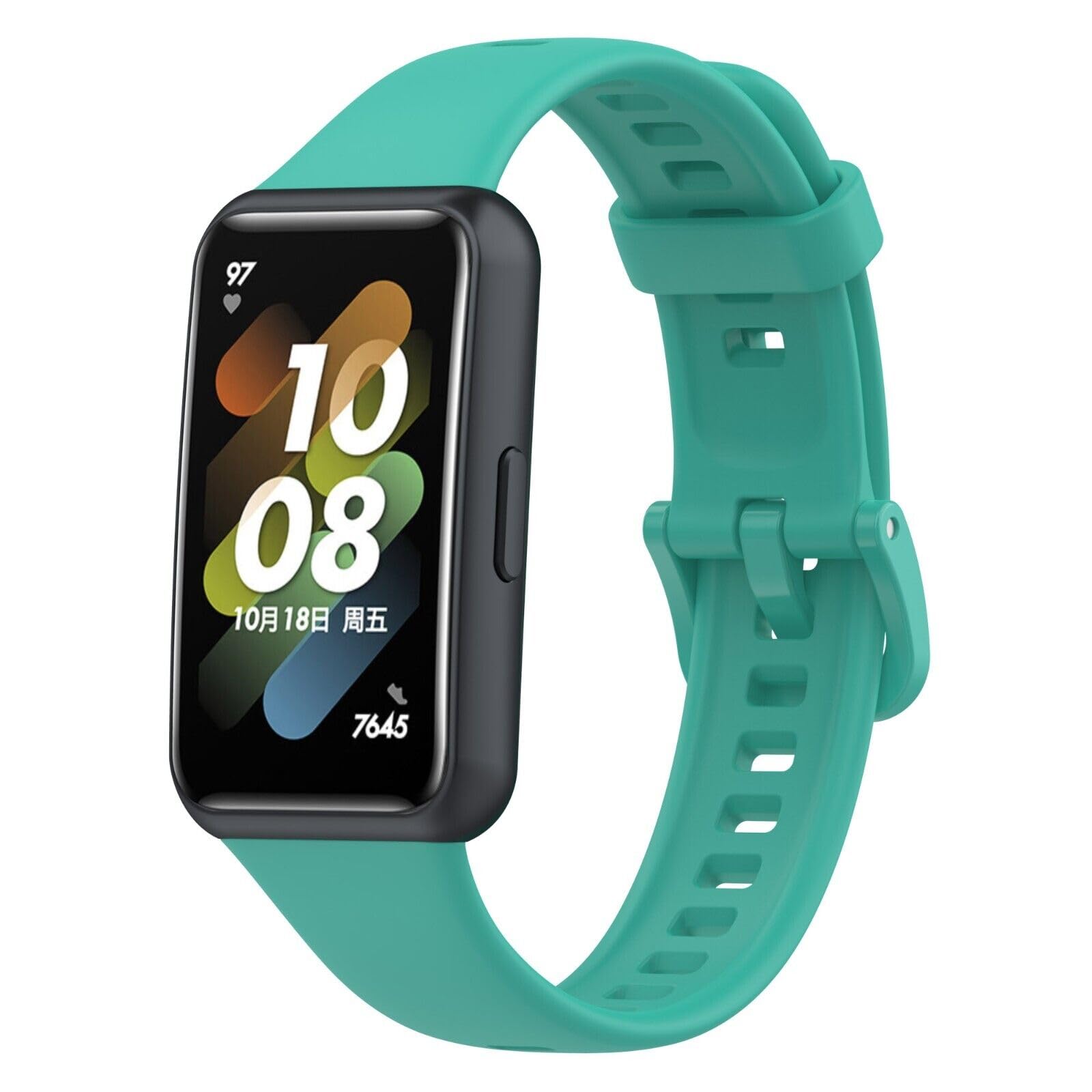Panda Bobo For Huawei Band 7 (LEA-B19) Replacement Silicone Sport Watch band Strap (Teal)