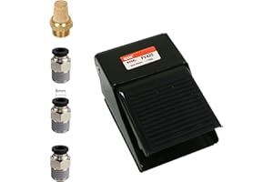 RIH Pneumatic Foot Pedal Valve1/4" NPT Pressure Control Foot Switch with Silencer (4Way 2Position(FV420))