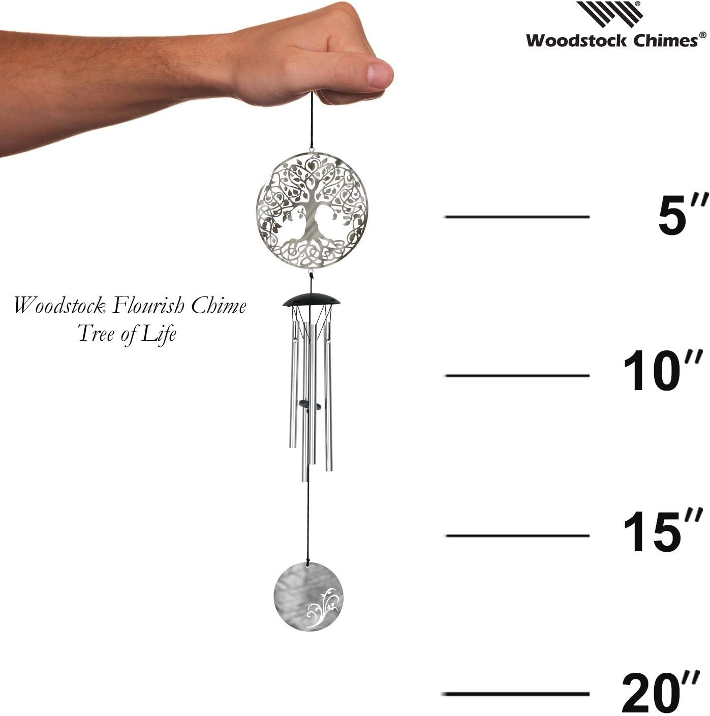 Papillon Flourish WOODSTOCK jardin du vent carillon 45 cm