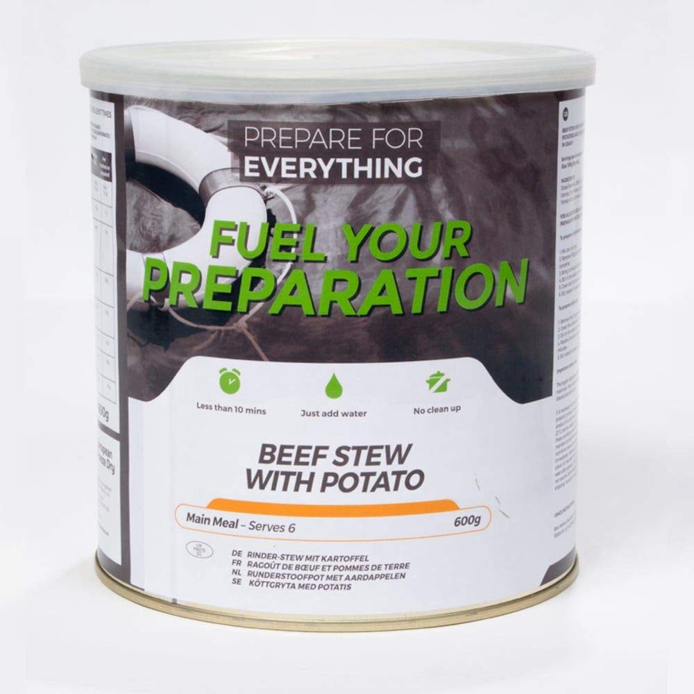 Fuel Your Preparation Beef and Potato Stew Tin - 6 Servings Freeze dried