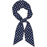 OXJOIIS Women Nautical Anchor Navy Headband Yoga Head Hairband Sweat Band Novelty Neck Scarf Headdress for Party, Running Athletic Spa - Handbag Wrap Knotted Make Up Wrap