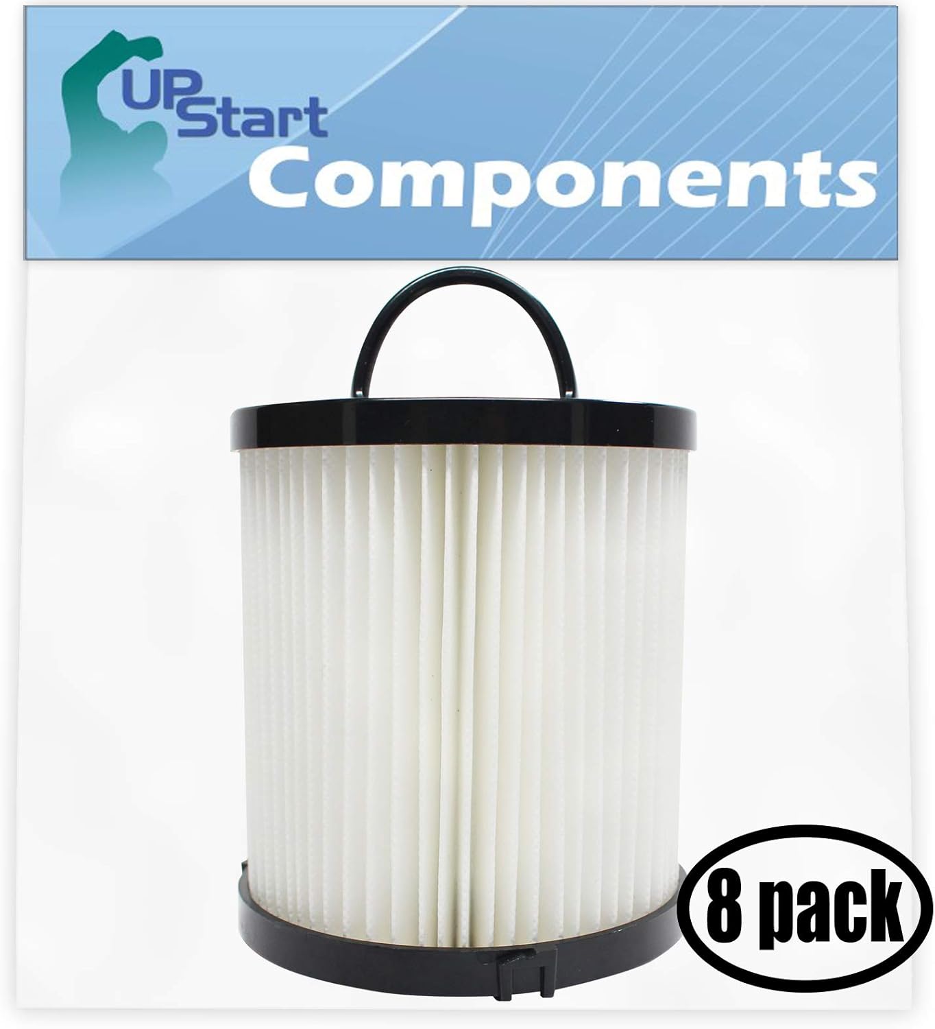 8-Pack Replacement DCF-21 Dust Cup Filter for Eureka - Compatible with Eureka AirSpeed AS1000A, Eureka DCF-21, Eureka AS1051A, Sanitaire SC5845B, Sanitaire SC5745A, Eureka DCF21, Eureka AS1050, Eureka AS1053AX, Eureka AirSpeed AS1051A, Eureka AS1055AX, Eureka AS1052AX (with 1 Micro Vacuum Attachment Kit)