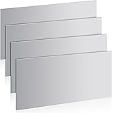 WENHUALI 20 Gauge 12" x 6" Steel Sheet Metal 4 Pcs, Cold Rolled Steel Plate | Weldable Metal Sheet, Unpolished Metal Flat Sheets for DIY Craft Projects, Industrial, Professional