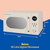 Russell Hobbs Retro 20L Cream Microwave 800W 8 Auto Cook Settings view 2