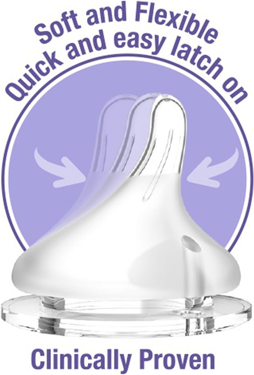 Lansinoh NaturalWave Baby Bottle Teats, Medium Flow, Anti-Colic Air Vent, BPA & BPS-Free - Image 4