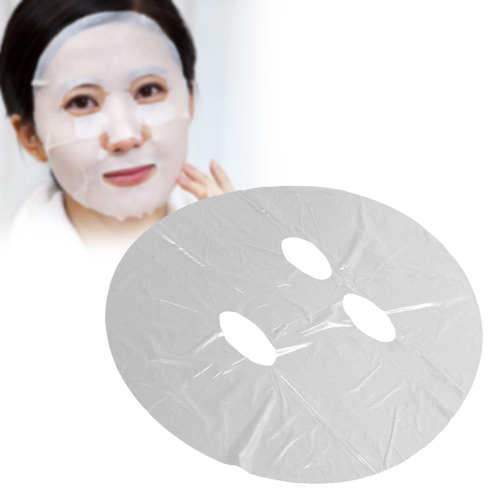 100pcs DIY Disposable Facial Mask Paper, Compress Masque Moisture Retention Facial Mask Film Sheet Wrap for Skin Care and Hydration