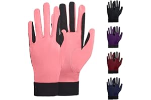 ChinFun Women's Horse Riding Gloves Stretchable Equestrian Gloves Breathable for Outdoor Horseback Cycling Driving