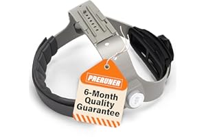 PRERUNER Welding Helmet Headgear | Welding Hood Headgear Replacement | Fibre Metal Headgear-100% Aluminum Fasteners | Adjustable Ratcheting Dial & Cushioned Pad | Fits Sugar Scoop, Pipeliner Welding Hoods