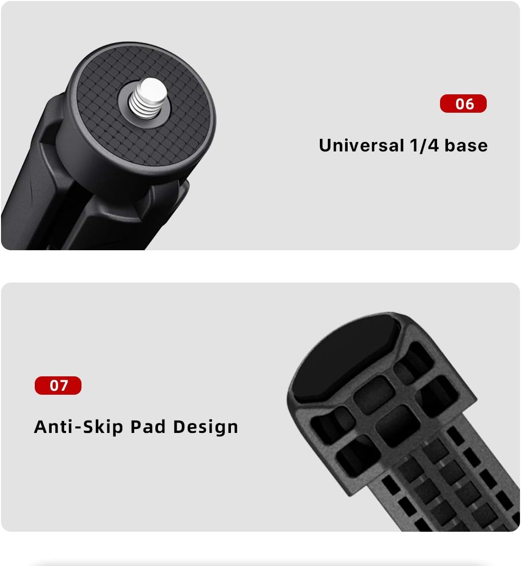 ULANZI U-Vlog Compact Camera Vlog Tripod Set, Mini Ball Head Hot Shoe Adapter w Cold Shoe Mic Light Stand Lightweight Handle Grip for Gopro/DJI Osmo Action/Pocket/Sony/Canon/Nikon DSLR Camera : Camera & Photo